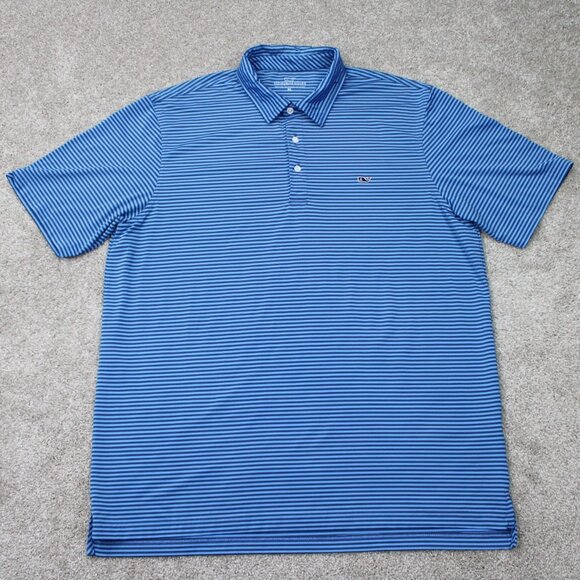 Vineyard Vines Other - Vineyard Vines Polo Shirt Men XL Blue Polyester Stretch Performance S/S Pullover